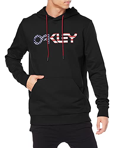 Oakley Herren B1B Pullover Hoodie 2.0, Schwarz/Amerikanische Flagge, XXL von Oakley