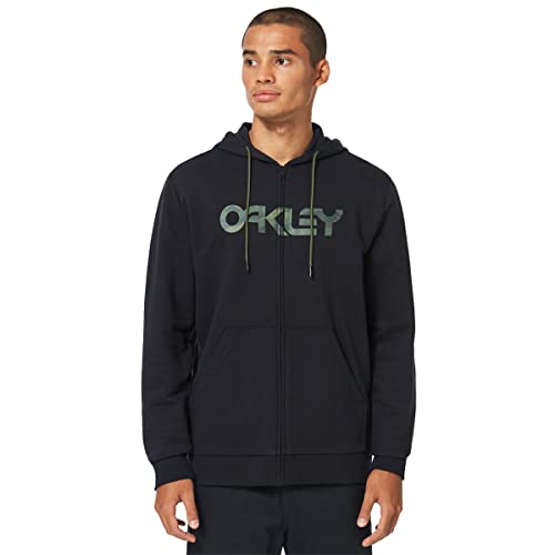 Oakley Herren Teddy-Kapuzenpullover mit durchgehendem Reißverschluss Sweatshirt, Schwarz/Core Camo, L von Oakley