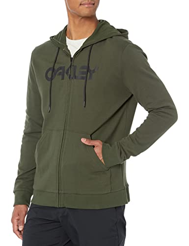 Oakley Herren Teddy-Kapuzenpullover mit Reißverschluss Sweatshirt, Dunkle Bürste, schwarz, X-Small von Oakley