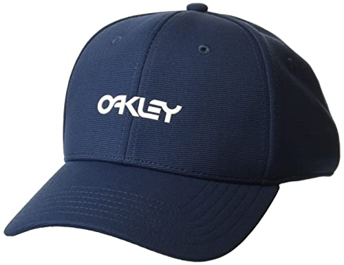 Oakley Unisex-Erwachsene Hut, 6 Panel, Stretch, Metallic Cap, Poseidon/Weiß, X-Large von Oakley