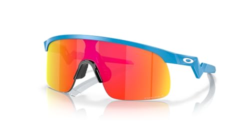 Oakley Youth Frogskins Oj9026 Sunglasses, Shiny Blue/Prizm Ruby, 23/12/123 Unisex-Kinder und Jungen, Shiny Blue/Prizm Ruby von Oakley