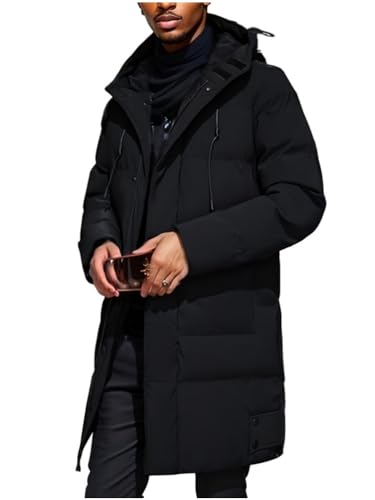 Oanviso Herren Winterjacke Lange Daunenjacke Warm Parka Jacke mit Kapuze Steppjacke Vintage Wintermantel Casual Daunenmantel Mode Oberbekleidung Outdoorjacke B Schwarz M Oanviso Herren Winterjacke Lange Daunenjacke Warm Parka Jacke mit Kapuze Steppjacke Vintage Wintermantel Casual Daunenmantel Mode Oberbekleidung Outdoorjacke B Schwarz M von Oanviso