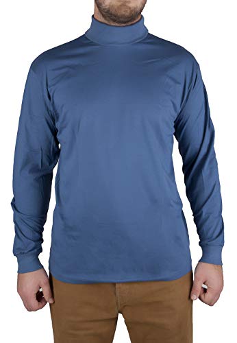 Herren Langarmshirt Rollkragen Rolli aus hochwertig, Softer Baumwolle O42 (XL, Jeans) von Oasi