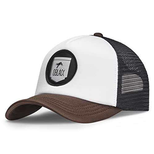 Oblack Trucker Cap Braun Cap Herren Classic Cocoa Basecap Herren Kappe Herren mit Schwarz Mütze für Damen Snapback Caps Männer Hut - Baseball Cap von Oblack