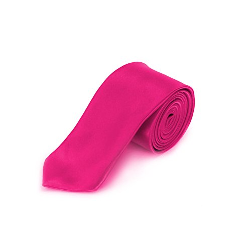Oblique Unique schmale Krawatte, Farbe wählbar (Pink) von Oblique Unique