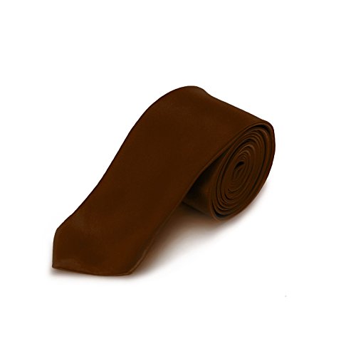 Oblique-Unique schmale Krawatte, Farbe wählbar (Schokobraun) von Oblique Unique