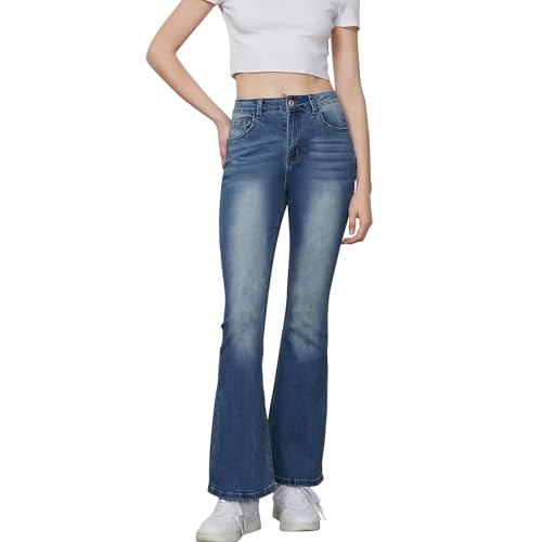 Ocimcia Bootcut Jeans Damen - High Waist Schlaghose mit Stretch,hautfreundlich bequem,Baggy Jeans Damen von Ocimcia