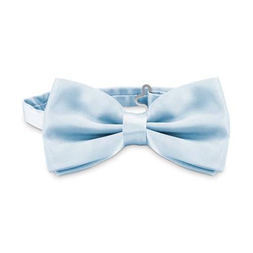 OcioDual Elegante Fliege für Männer in Hellblau Unifarbenes Design mit verstellbarem Clip-Hakenverschluss, 12 cm x 6 cm, Feiern, Partys, Arbeit, Hochzeiten und Events von OcioDual