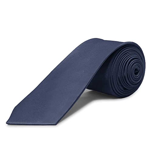OcioDual Schmale Unisex-Krawatte ohne Satin-Print für Feiern und Events 100% Graues Polyester von OcioDual