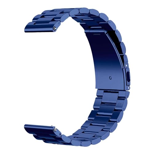 OcioDual Stainless Steel bracelet, Uhrenarmband Edelstahl, Farbe Blau, Kompatibel mit herkömmlichen und intelligenten Uhren mit langer Lebensdauer 20mm von OcioDual