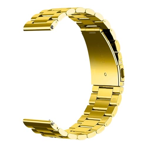 OcioDual Stainless Steel bracelet, Uhrenarmband Edelstahl, Farbe Gold, Kompatibel mit herkömmlichen und intelligenten Uhren mit langer Lebensdauer 20mm von OcioDual