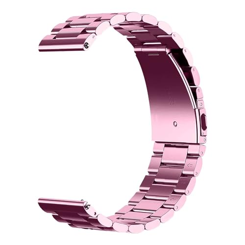 OcioDual Stainless Steel bracelet, Uhrenarmband Edelstahl, Farbe Rosa, Kompatibel mit herkömmlichen und intelligenten Uhren mit langer Lebensdauer 22 mm von OcioDual