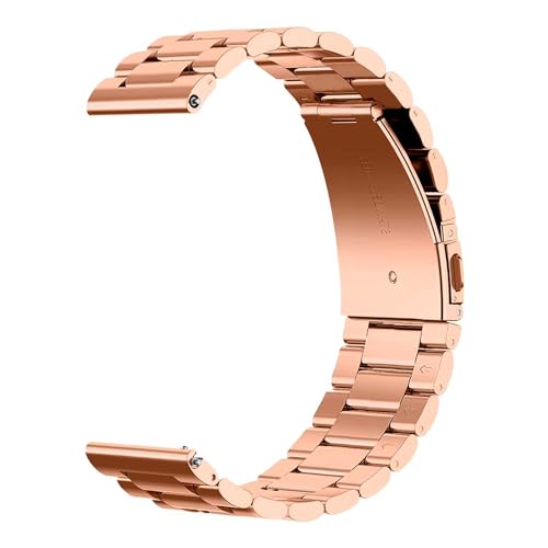 OcioDual Stainless Steel bracelet, Uhrenarmband Edelstahl, Farbe Roségold, Kompatibel mit herkömmlichen und intelligenten Uhren mit langer Lebensdauer 24mm von OcioDual