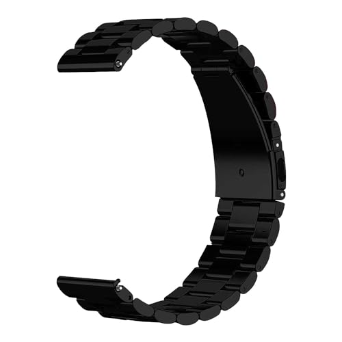 OcioDual Stainless Steel bracelet, Uhrenarmband Edelstahl, Farbe Scwarz, Kompatibel mit herkömmlichen und intelligenten Uhren mit langer Lebensdauer 14mm von OcioDual