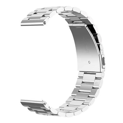 OcioDual Stainless Steel bracelet, Uhrenarmband Edelstahl, Farbe Silber, Kompatibel mit herkömmlichen und intelligenten Uhren mit langer Lebensdauer 22mm von OcioDual