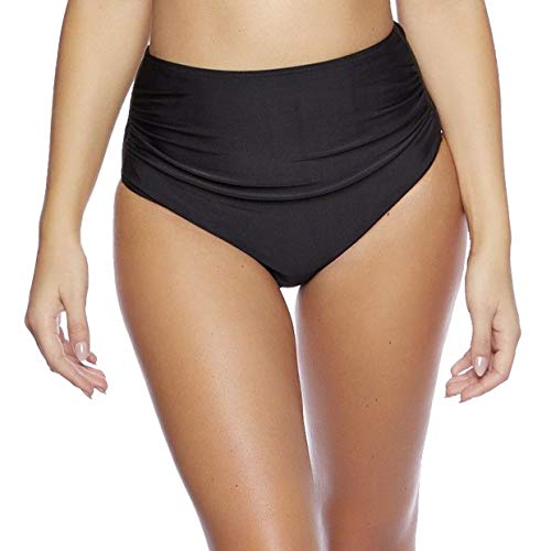 Octopus Elegante/Figurumspielende/Minimizer Bikini Hose/High Waist Bikinihose/Slip (oct-flav-S10-f3428) Farbe: S9(sw) High Waist Slip Schwarz, Gr. 44 von Octopus