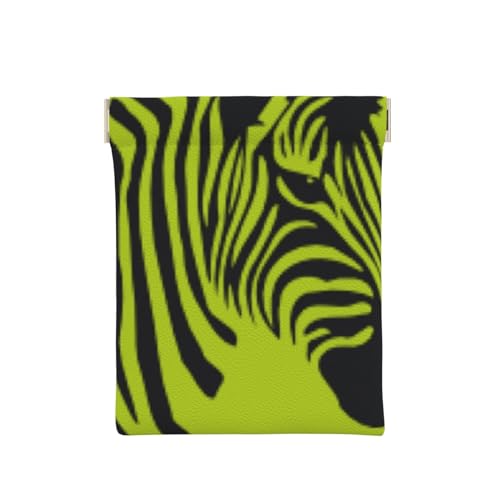 Geldbörse aus Leder mit geheimnisvollen Sternen bedruckt, kleine Kleingeldtasche, Geldbörse, Quetsch-Münzgeldbörse für Männer und Frauen, zebra, Einheitsgröße, Münztasche von OdDdot