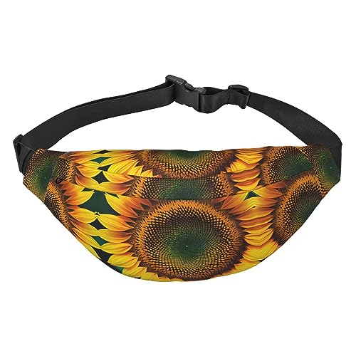 Wasserdichte Gürteltasche aus Polyester mit – leichte und langlebige Umhängetasche für Männer und Frauen, Flugzeug bei Sonnenuntergängen, You Are My Sunshine Sunflower, Einheitsgröße von Odddot