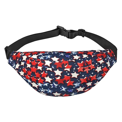 Wasserdichte Polyester Bauchtasche mit – leichte und langlebige Umhängetasche für Männer und Frauen Frieden Baum Frosch, Patriotic Stars Stripes Independence Day, Einheitsgröße von Odddot