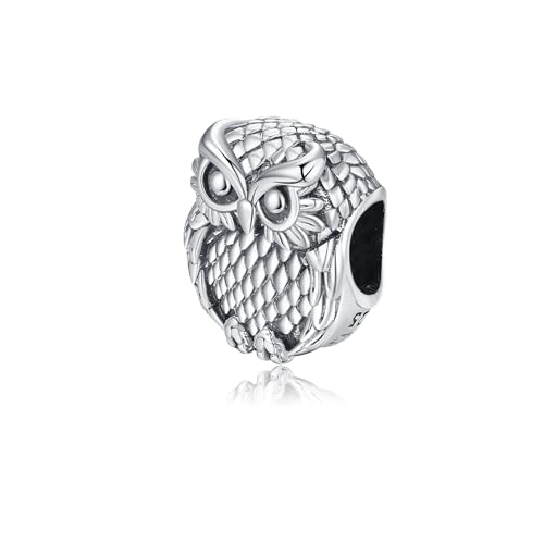 Charms Eule für Pandora 925 Sterling Silber Damen Charm Anhänger Bead Charms Passen Europäisch Armband Anhänge Schmuck Geschenk für Frauen von Odinstone