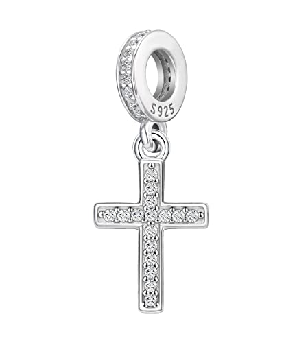 Charms Kreuz für Pandora, Damen Charm Anhänger 925 Sterling Silber Bead Charms Passen Europäisch Armband Anhänge Schmuck Geschenk für Frauen von Odinstone