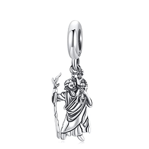 Charms Saint Christophorus für Pandora, Damen Charm Anhänger 925 Sterling Silber Bead Charms Passen Europäisch Armband Anhänge Schmuck Geschenk für Frauen von Odinstone