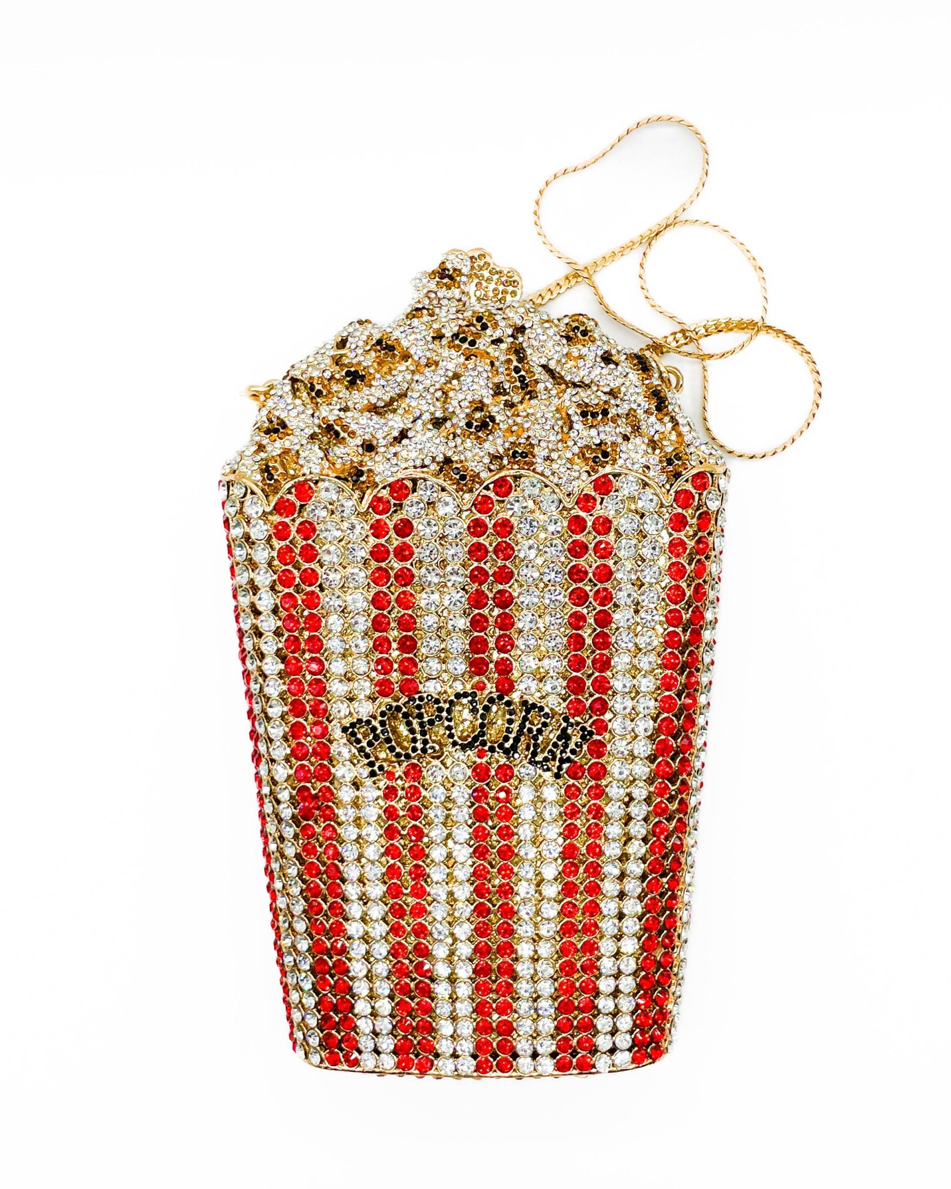 Swarovski Kristalle Süße Geldbörse Abend Clutch Bag Funkelnde Einzigartige Popcorn Formale Abendgarderobe von OdysseyBlvd