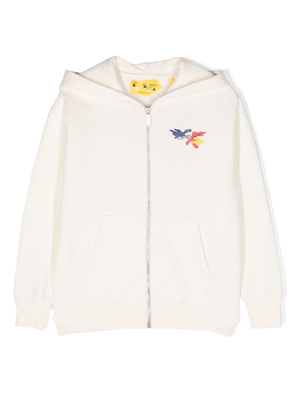 Off-White Kids Kapuzenjacke mit Logo-Print - Nude von Off-White Kids