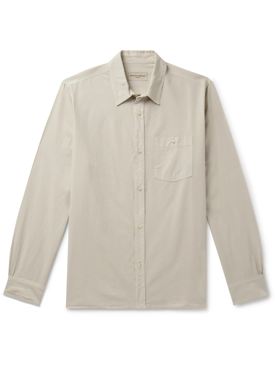 Officine Générale - Alex Lyocell and Cotton-Blend Shirt - Men - Neutrals - XS von Officine Générale