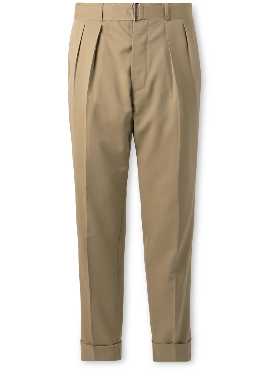 Officine Générale - Straight-Leg Pleated Belted Wool Suit Trousers - Men - Neutrals - IT 48 von Officine Générale