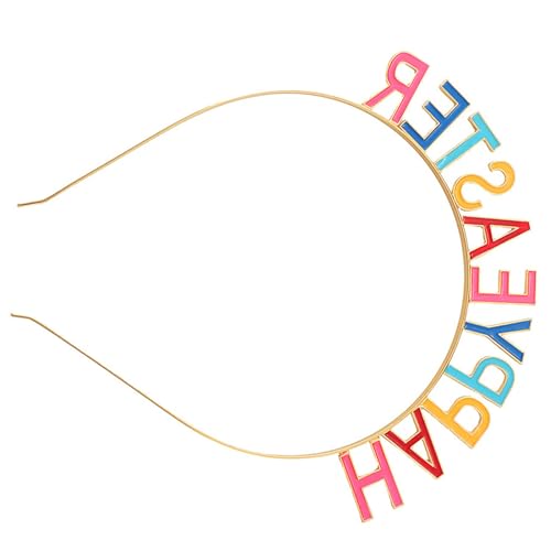 Oilmal 2024 Frohe Ostern Stirnband für Erwachsene Kinder Legierung Regenbogen Hairhoop Weihnachten Party Kopfschmuck Festival Dekoration Party Zubehör Haarschmuck von Oilmal