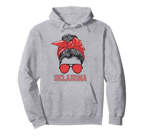 Oklahoma Frauen Mädchen Mama Messy Bun Hair I love Oklahoma Geschenke Pullover Hoodie Oklahoma Frauen Mädchen Mama Messy Bun Hair I love Oklahoma Geschenke Pullover Hoodie von Oklahoma American Mom Messy Bun Hair