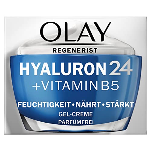 Olay Regenerist Hyaluron 24 Tagescreme (50 g) mit Hyaluronsäure, Vitamin B5 & Niacinamid, Gesichtscreme Damen, Feuchtigkeitsspendend für strahlende Haut, ohne Parfum von Olay