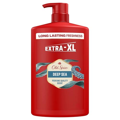 Old Spice Deep Sea Männer Duschgel und Shampoo, 1000 ml 3-in-1 Haare-Gesicht-Körper-Shampoo, Lang Anhaltender, Frischer Duft In Parfümqualität Old Spice Deep Sea Männer Duschgel und Shampoo, 1000 ml 3-in-1 Haare-Gesicht-Körper-Shampoo, Lang Anhaltender, Frischer Duft In Parfümqualität von Old Spice