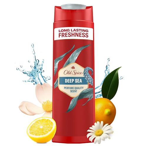 Old Spice Deep Sea 3-in-1 Duschgel & Shampoo für Männer (250 ml), Körper-Haar-Gesichtsreinigung Männer, lang anhaltend Frisch von Pantene