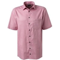 OLYMP Herren Kurzarmhemd rosa Baumwolle Comfort Fit von Olymp