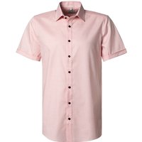 OLYMP Herren Kurzarmhemd rosa Baumwoll-Stretch von Olymp