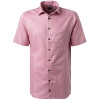 OLYMP Herren Kurzarmhemd rosa Baumwolle von Olymp