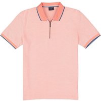 OLYMP Herren Zip-Polo rosa Baumwoll-Piqué von Olymp