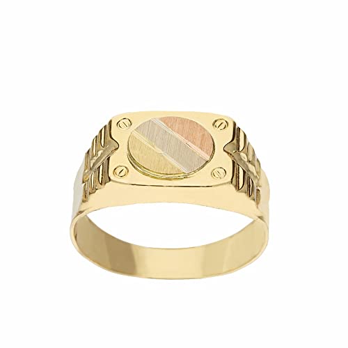 Herrenring aus Gelb-, Weiß- und Roségold, 18 Karat, Material: Metall, Nicht zutreffend. von OmniaOro