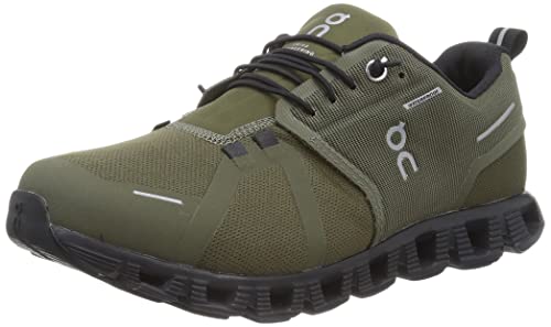 ON Cloud 5 Herren-Laufschuhe, wasserdicht, Olivgrün / Schwarz, 42.5 EU von ON