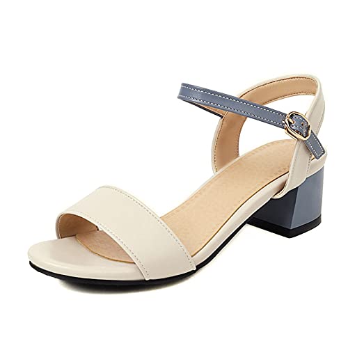 Onewus Damen Mode Sandalen Sommerschuhe für Damen(Blau,37) von Onewus