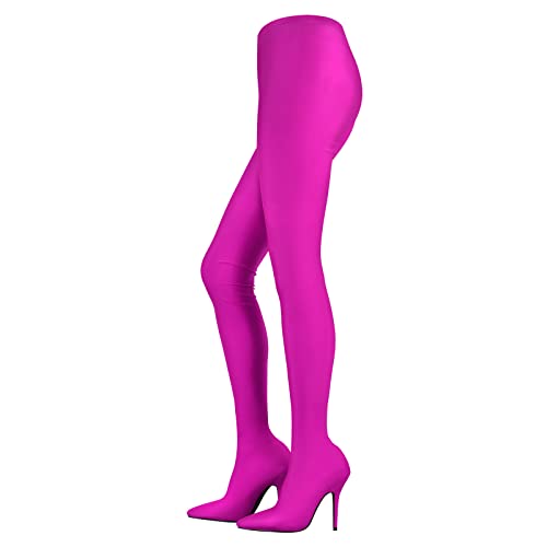 Only maker Damen Pant-Boot Leggings Stiefel Overknee Stretch Boots Pink 40 EU von Only maker