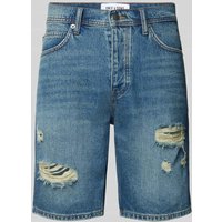 Only & Sons Regular Fit Jeansshorts im Destroyed-Look Modell 'EDGE' in Dunkelblau, Größe S von Only & Sons