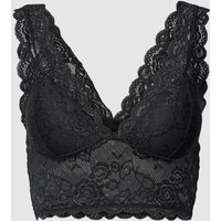 Only Bralette mit Spitzenbesatz Modell 'CHLOE' in Black, Größe M von Only