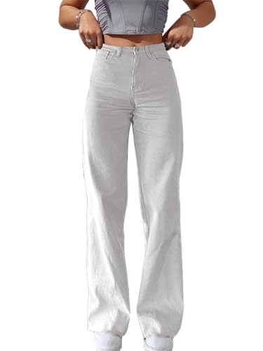 Onsoyours Damen Baggy Jeans Y2K High Waist Vintage Flare Hose Schlaghose Denim Pants Casual Jeanshosen Harajuku E-Girl Streetwear für Frauen A Weiß S Onsoyours Damen Baggy Jeans Y2K High Waist Vintage Flare Hose Schlaghose Denim Pants Casual Jeanshosen Harajuku E-Girl Streetwear für Frauen A Weiß S von Onsoyours