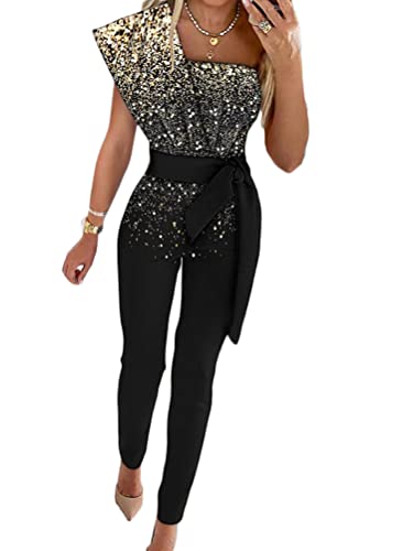 Onsoyours Damen Jumpsuit Einteiler Elegant Lässiger Overall Lang Hosenanzug Playsuit Jogginganzug Romper Casual Einfarbig Strampler Spielanzug Mit Gürtel A Gold M Onsoyours Damen Jumpsuit Einteiler Elegant Lässiger Overall Lang Hosenanzug Playsuit Jogginganzug Romper Casual Einfarbig Strampler Spielanzug Mit Gürtel A Gold M von Onsoyours