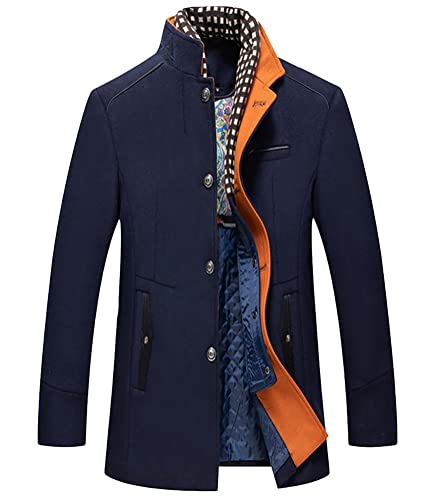 Onsoyours Herren Wintermantel Wolle Winter Kurzmantel Mittellang Wollmantel Abnehmbare Doppelkragen Kurz Winterjacke für Business Freizeit Freien Slim Fit Jacke C Marine XL Onsoyours Herren Wintermantel Wolle Winter Kurzmantel Mittellang Wollmantel Abnehmbare Doppelkragen Kurz Winterjacke für Business Freizeit Freien Slim Fit Jacke C Marine XL von Onsoyours