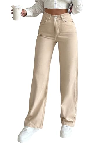 Onsoyours Jeans Damen Hohe Taille y2k Slim Fit Stretch Gewaschene Jeanshose Schlank Push Up Denim Hosen Schlaghose Freizeithose A Khaki S Onsoyours Jeans Damen Hohe Taille y2k Slim Fit Stretch Gewaschene Jeanshose Schlank Push Up Denim Hosen Schlaghose Freizeithose A Khaki S von Onsoyours