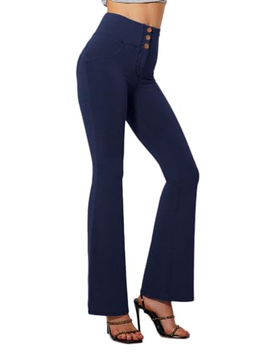 Onsoyours Jeggings Damen Stretch Bequem High Waist Bootcut Jeans Leggings Knopfleiste Skinny Jeanshosen Casual Sexy Denim Jeggings Yogahose Schlaghose A Dunkelblau L Onsoyours Jeggings Damen Stretch Bequem High Waist Bootcut Jeans Leggings Knopfleiste Skinny Jeanshosen Casual Sexy Denim Jeggings Yogahose Schlaghose A Dunkelblau L von Onsoyours